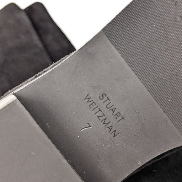 Stuart Weitzman Women Keelan City Black Stretch Panel Knee boots size 7 - Picture 9 of 9